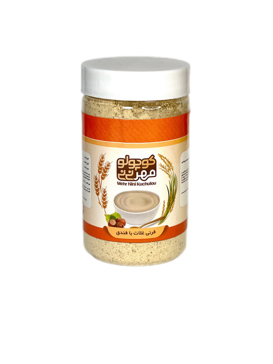 فرنی غلات با فندق